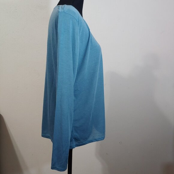 MPG Women's Athletic Long Sleeve Top Twist 2.0 Quick Drying Black & Blue 2Pc Set - Picture 5 of 8